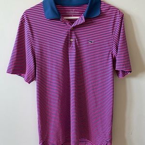 Vineyard Vines golf polo neon pink size small